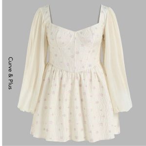 Cider Floral Puff Sleeve Mini Dress